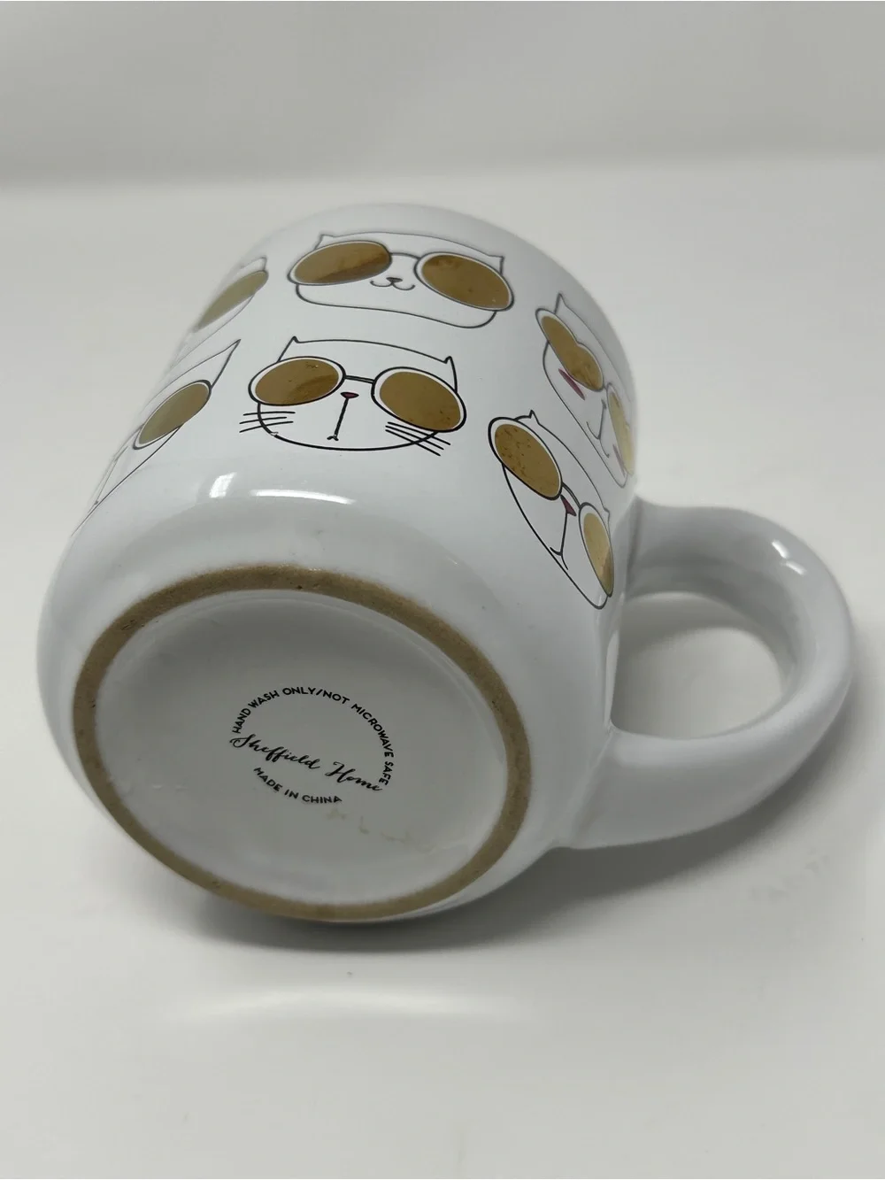 Cat mug - Cat coffee cup - cats with Gold Sunglasses 16 oz cup